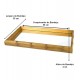 Bandeja 55cm Por 35 E 4,5cm De Bambu Espelhada